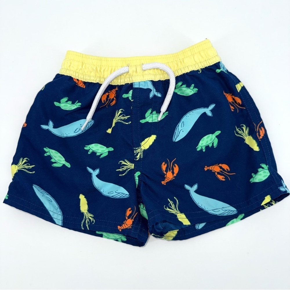 Floatimini Navy Ocean Baby Swim Trunks